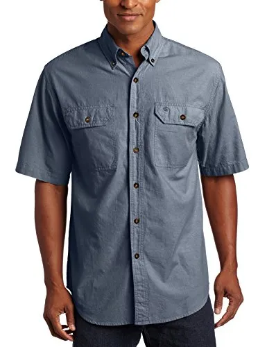 Carhartt 104369 Men's Relaxed Fit Midweight Chambray Short-Sleeve Shirt